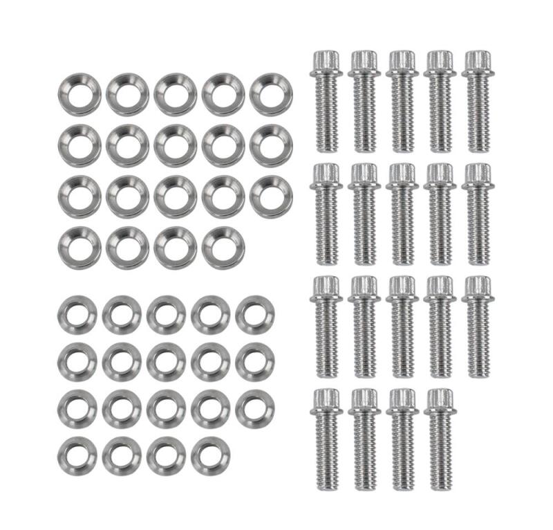 Race Star Pro Forged Bead Lock Bolt Kit 5/16-18 x 1.12in. 12pt Bolt w/Washers (Set of 19) - Chrome 630-56181-C19