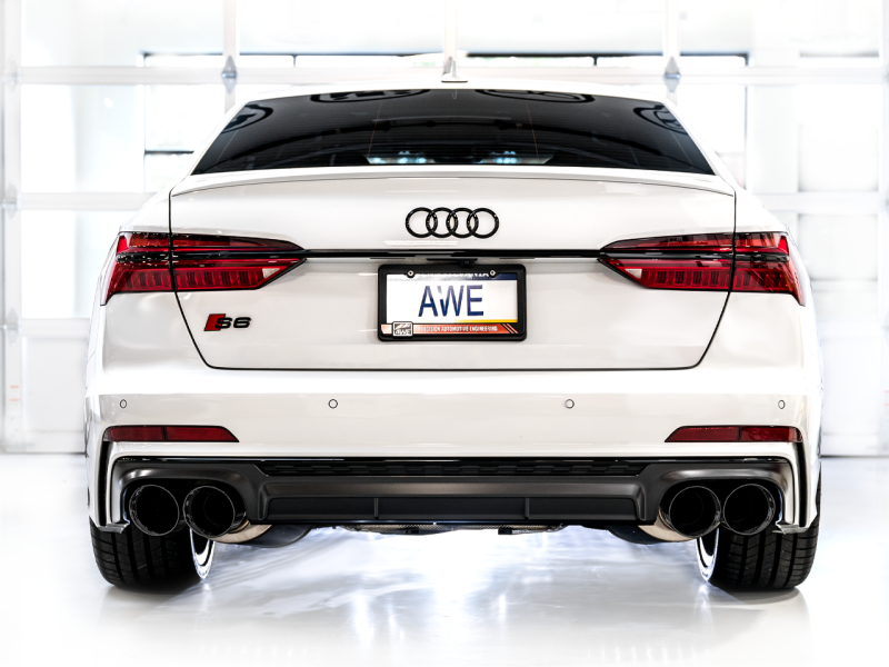 AWE Tuning 19-23 Audi C8 S6/S7 2.9T V6 AWD Touring Edition Exhaust - Diamond Black Tips