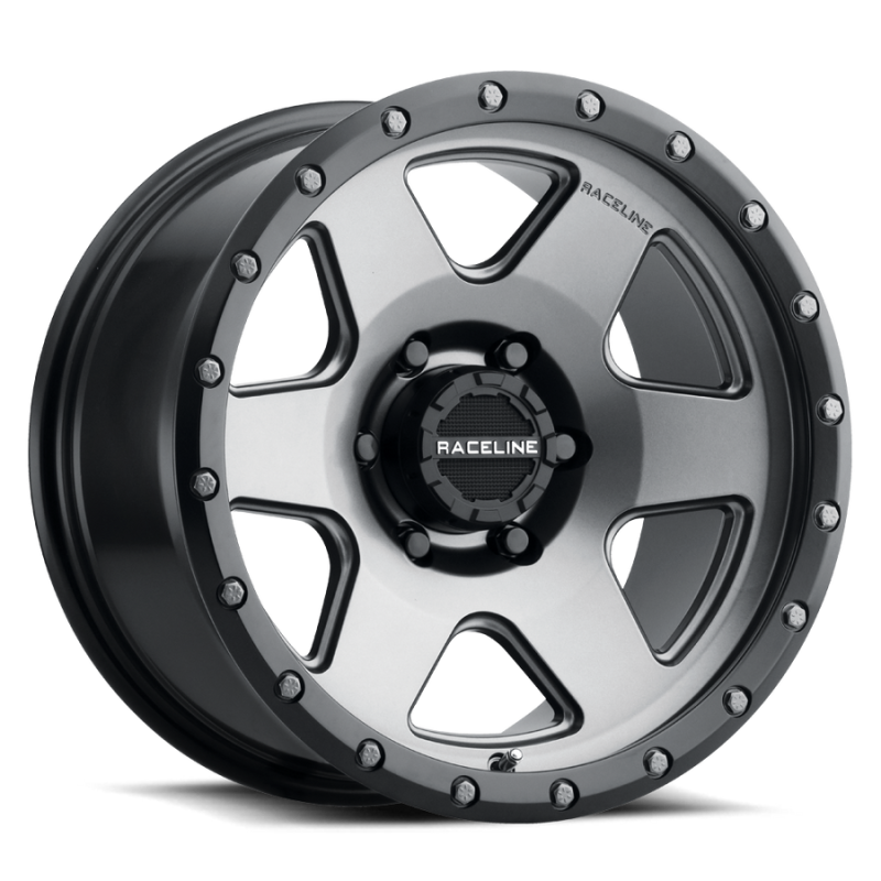 Raceline 946G Boost 17x9in / 6x139.7 BP / 0mm Offset / 107.95mm Bore - Gunmetal Wheel