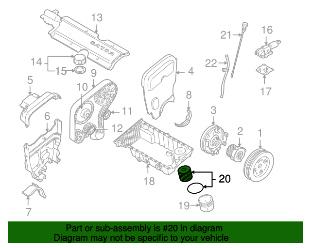 OEM Volvo Engine Oil Filter w/Gasket XC70 XC 90 V70 V40 S80 S60 (1275810) X1