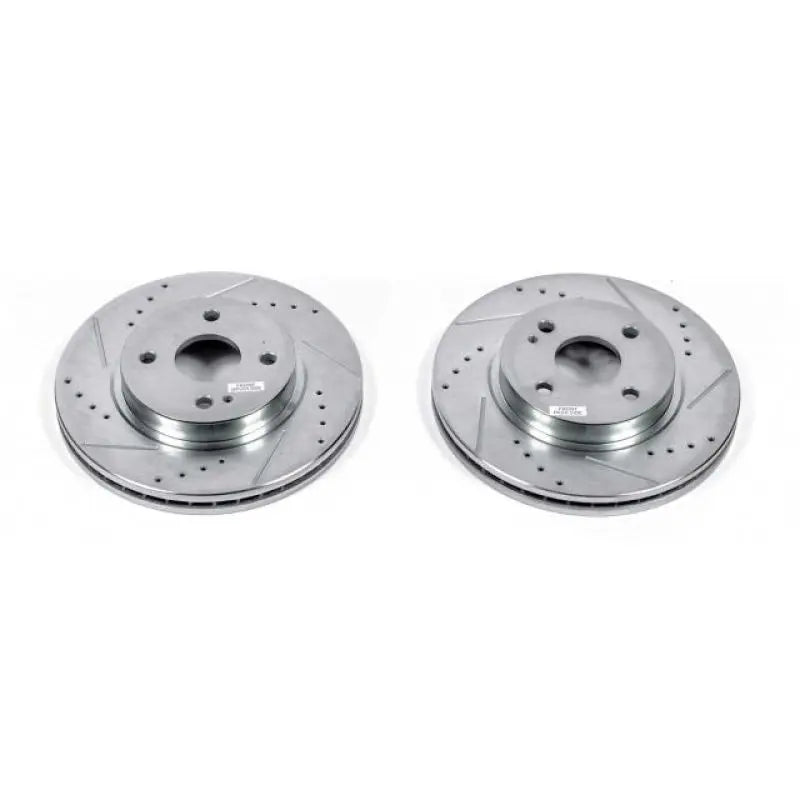 Power Stop 11-14 Mazda 2 Front Evolution Drilled & Slotted Rotors - Pair PowerStop