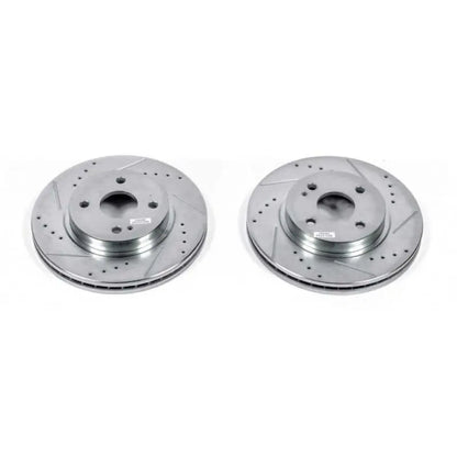 Power Stop 11-14 Mazda 2 Front Evolution Drilled & Slotted Rotors - Pair PowerStop