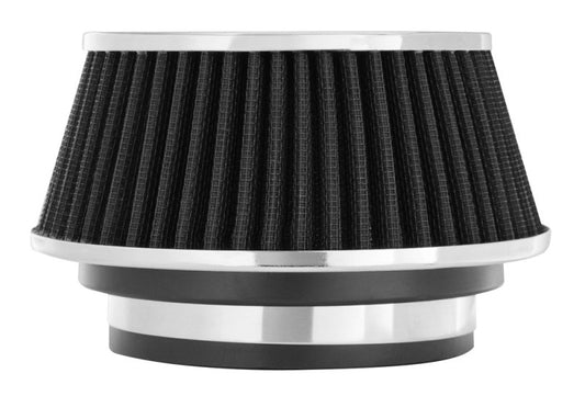 Spectre Universal Conical Air Filter 3/3-1/2/4 in Flange Black - 8161