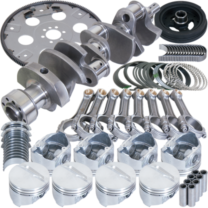 Eagle Chevy 350 1Pc 3.750in Crank 5.700in I-Beam Rods 4.060in Pistons 168 Tooth FP Balanced Assembly