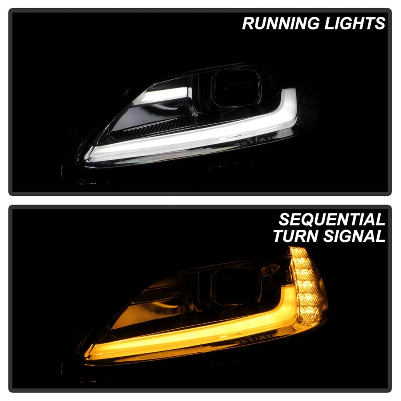 Spyder 05-13 Chevy Corvette C6 Projector Headlights Seq LED Turn Signal w/SB DRL Parking Light SPYDER