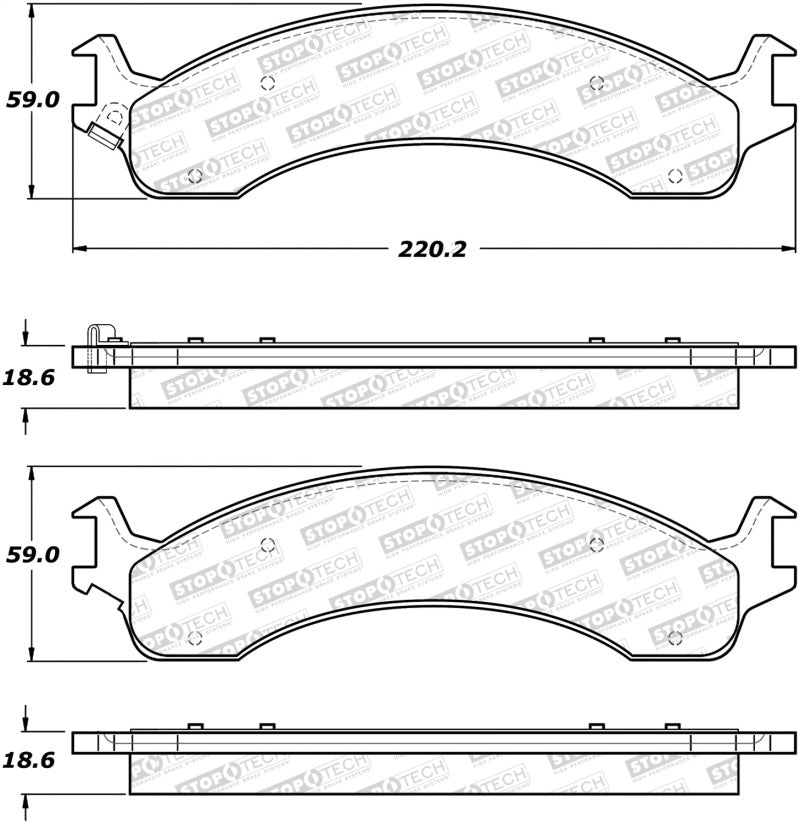 StopTech Premium Ceramic Brake Pads - 308.08210