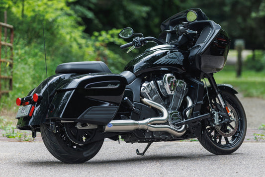 S&S Cycle 20-23 Indian Challenger Models Qualifier 2-1 Brushed Stainless Exhaust System