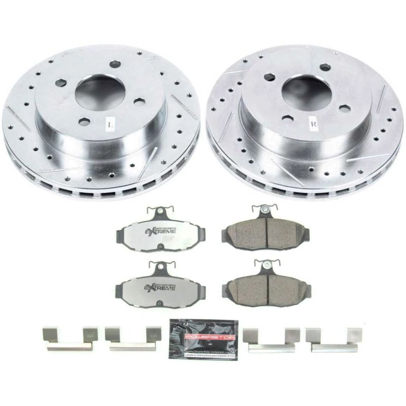 Power Stop 1993 Ford Mustang Rear Z26 Street Warrior Brake Kit PowerStop