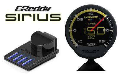 GReddy Sirius Meter - Water Temp 0/120 (Deg.C) 74mm Analog Gauge (w/Water Temp Sensor & Harness Set)