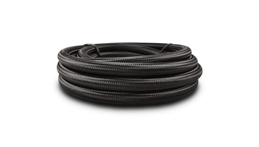 Vibrant -4 AN Black Nylon Braided Flex Hose w/ PTFE liner (20FT long) Vibrant