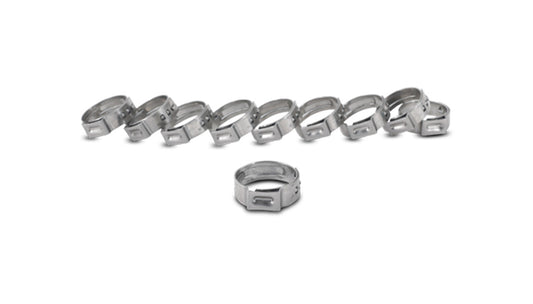 Vibrant Performance Stainless Steel Pinch Clamps: 7.0-8.7mm (Pack of 10), Exhaust/Intake Tubing Connection, for Custom Builds - Part 12271
