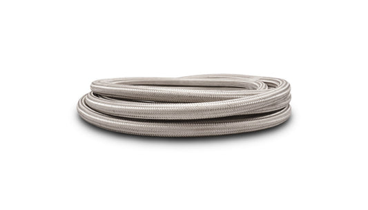 Vibrant Performance 20ft Roll of Stainless Steel Braided Flex Hose with PTFE Liner, AN -4, Performance Hose & Fluid/Air Plumbing - Part 18424