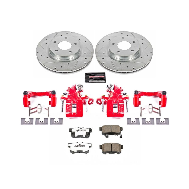 Power Stop 16-18 Acura ILX Rear Z26 Street Warrior Brake Kit w/Calipers PowerStop