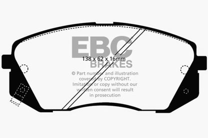 EBC Ultimax2 Front Brake Pads - UD1826 EBC