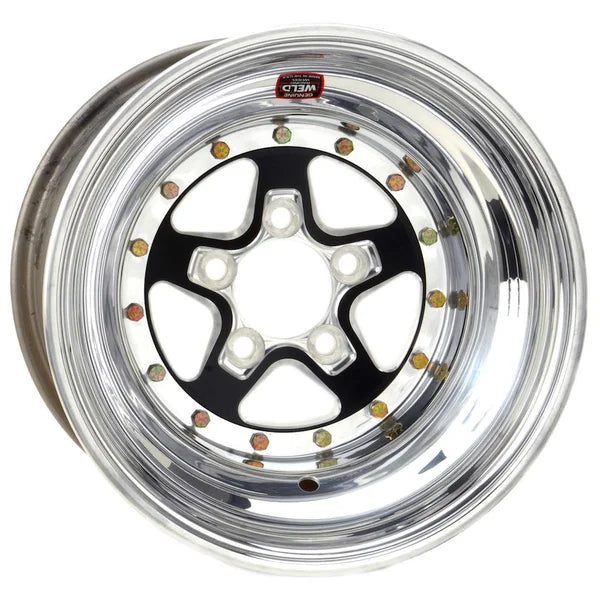 Weld Alumastar 2.0 15x10 / 5x4.5 BP / 4in. BS  - Black Anodized Wheel Non-Beadlock