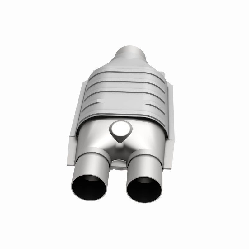 MagnaFlow Conv Univ 2inch Inlet/2.5inch Outlet Dual/Single Oval Shape Magnaflow