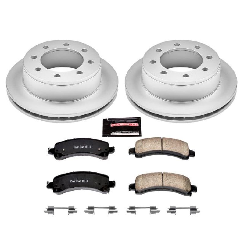 Power Stop 06-17 Chevrolet Express 2500 Rear Z17 Evolution Geomet Coated Brake Kit PowerStop