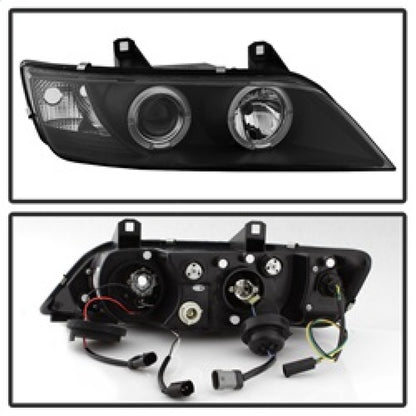 Spyder BMW Z3 96-02 Projector Headlights LED Halo Black High H1 Low H1 PRO-YD-BMWZ396-HL-BK SPYDER