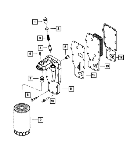 OEM MOPAR CUMMINS ENGINE OIL FILTER (5083285AA) X1