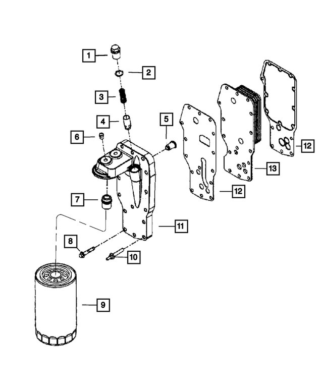 OEM MOPAR CUMMINS ENGINE OIL FILTER (5083285AA) X1