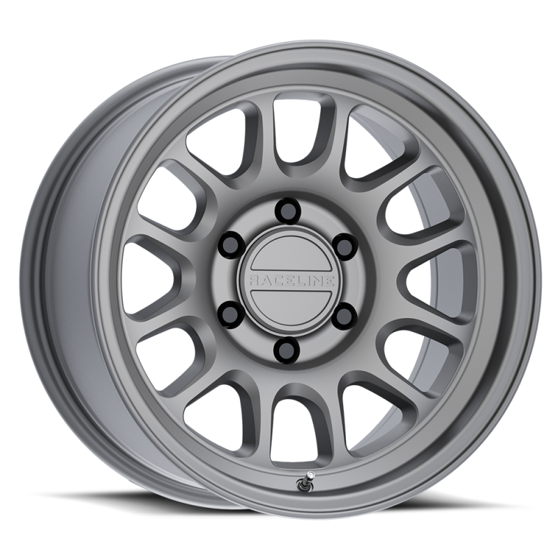 Raceline 958T Rogue 17x9in / 8x165.1 BP / -12mm Offset / 130.81mm Bore - Titanium Wheel
