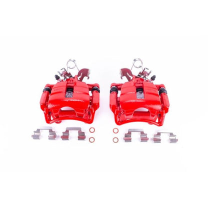 Power Stop 04-09 Audi S4 Rear Red Calipers w/Brackets - Pair PowerStop