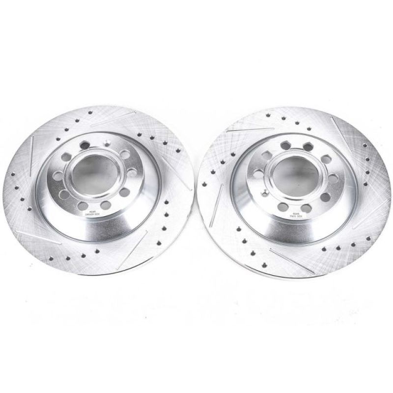Power Stop 05-11 Audi A6 Rear Evolution Drilled & Slotted Rotors - Pair PowerStop