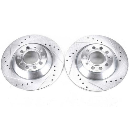 Power Stop 05-11 Audi A6 Rear Evolution Drilled & Slotted Rotors - Pair PowerStop