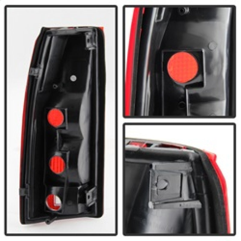 xTune Chevy/GMC C1500/C2500/C3500 88-01 OEM Style Tail Light - Red Smoked ALT-JH-CCK88-OE-RSM SPYDER