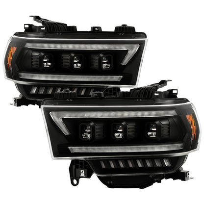 Spyder 19-22 Dodge Ram 2500/3500 (Halogen Model Only) Proj. Headlights (PRO-YD-DR19HDHALAP-SEQ-BK) SPYDER