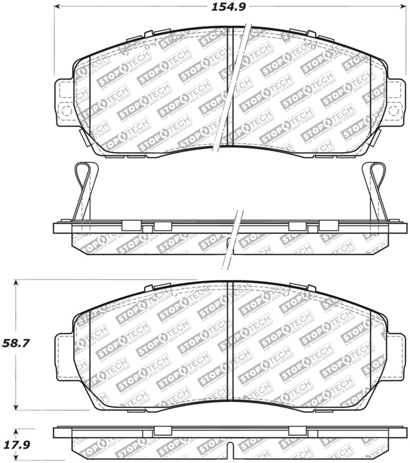 StopTech Street Disc Brake Pads - 305.10890 Stoptech
