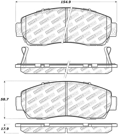 StopTech Street Disc Brake Pads - 305.10890 Stoptech