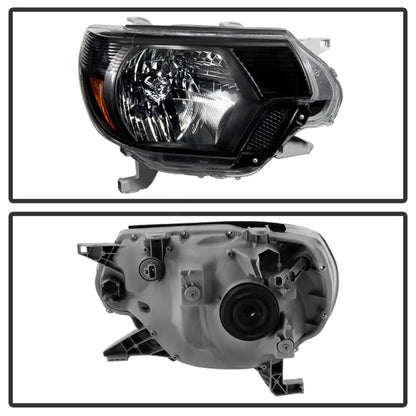 Xtune Toyota Tacoma 2012-2015 OEM Style Headlights Black HD-JH-TTA12-AM-BK SPYDER