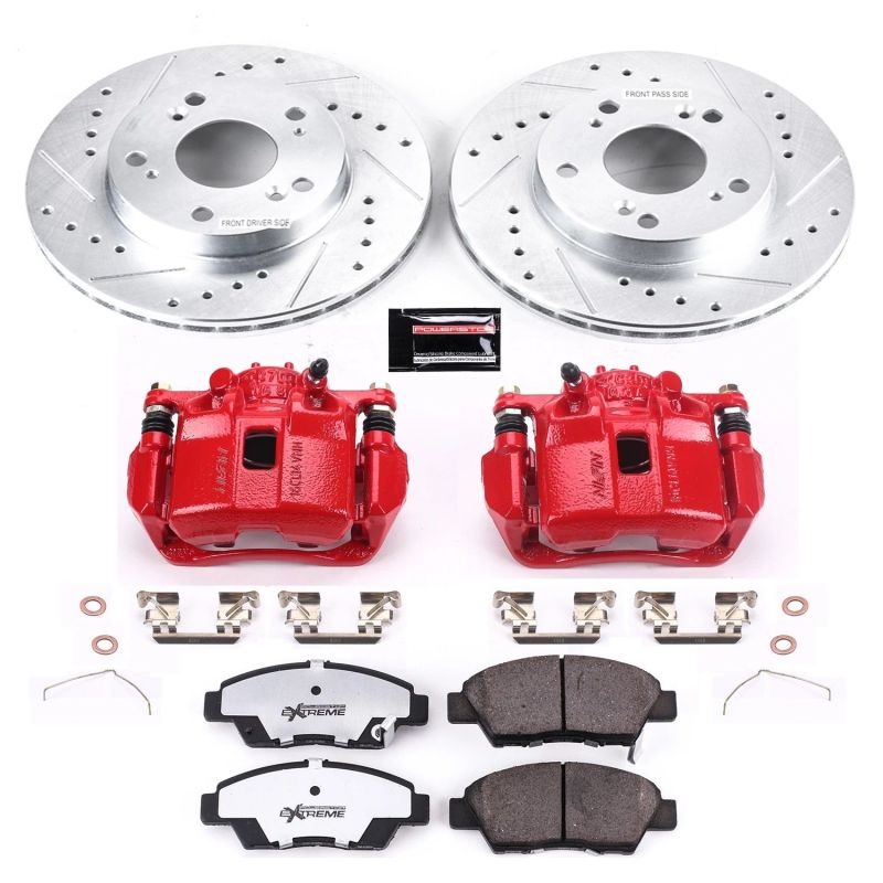 Power Stop 11-15 Honda CR-Z Front Z26 Street Warrior Brake Kit w/Calipers PowerStop
