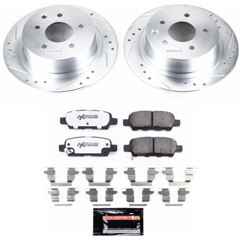 Power Stop 07-10 Nissan Altima Rear Z26 Street Warrior Brake Kit PowerStop