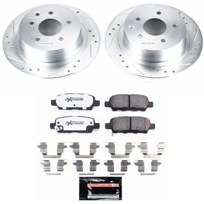 Power Stop 07-10 Nissan Altima Rear Z26 Street Warrior Brake Kit PowerStop