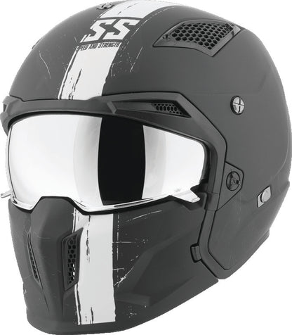 Speed and Strength SS2400 Tough As Nails Helmet Black/White - Small