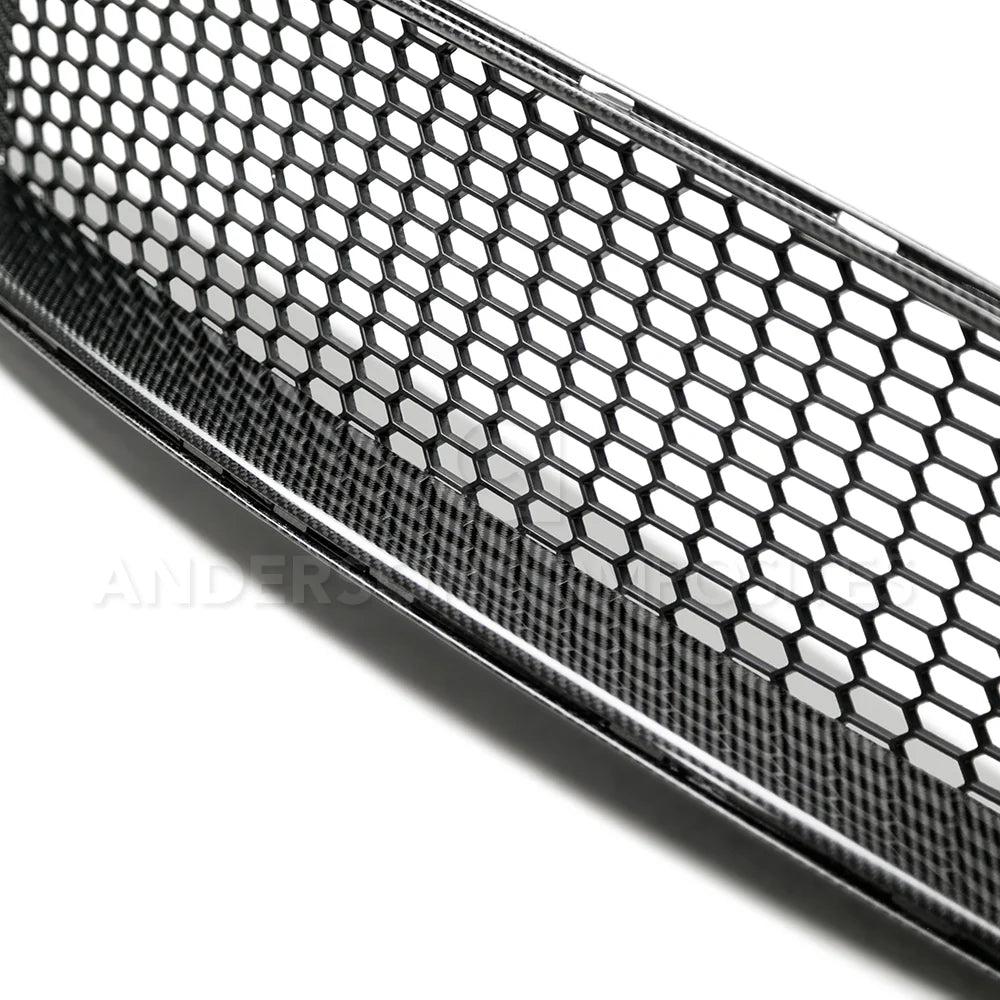 Anderson Composites 2018 - 2023 Ford Mustang Type-GT Carbon Fiber Upper Grille - AC-FG18FDMU-GT