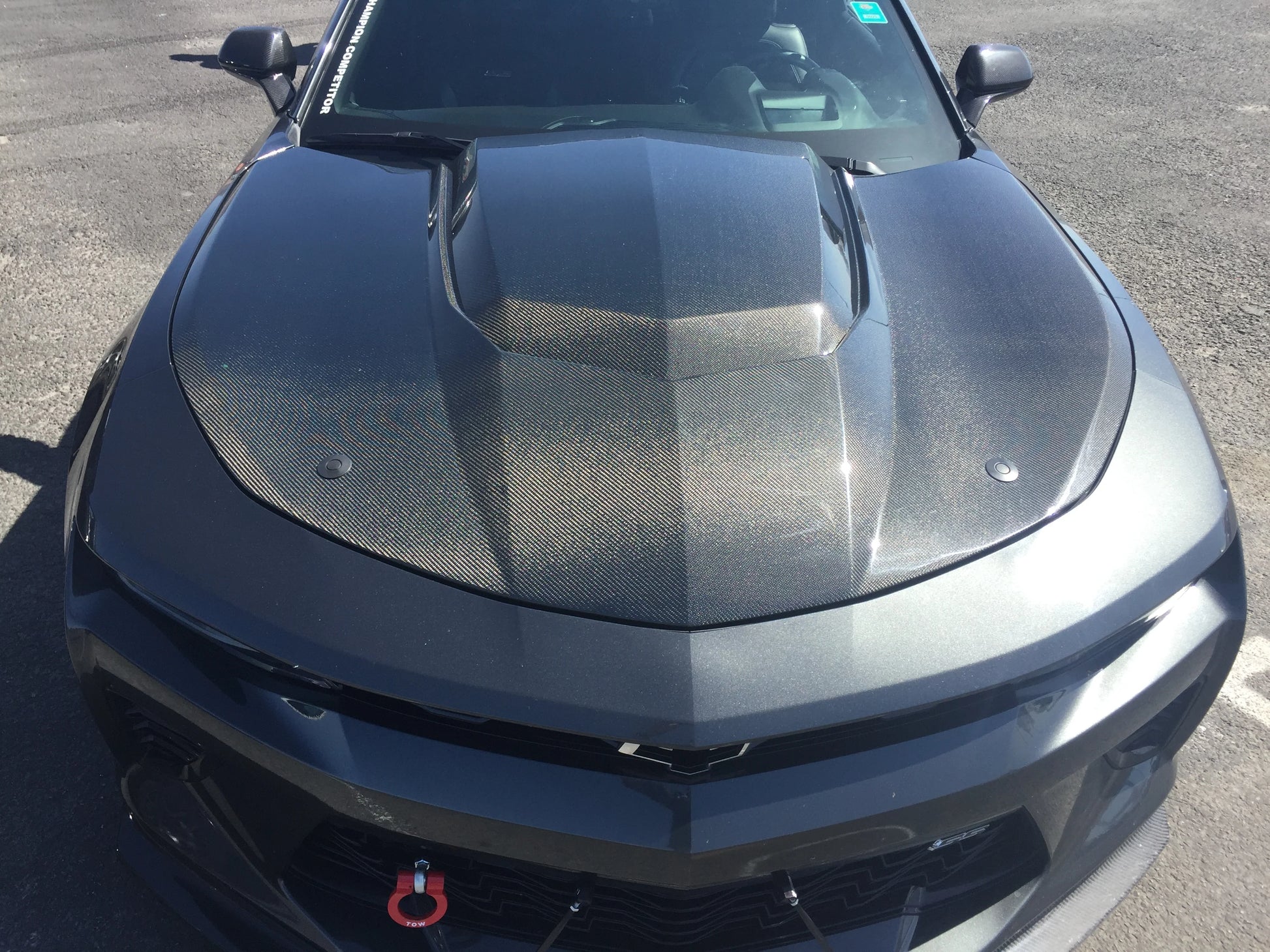 Anderson Composites 16-24 Chevrolet Camaro AZ Double Sided Carbon Fiber Hood AC-HD16CHCAM-AZ-DS Anderson Composites