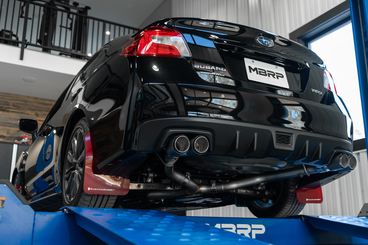 MBRP 2015-2021 Subaru WRX/ WRX STI 2.0L/ 2.5L 3in/2.5in Cat-Back Exhaust, T304 Quad Rear Exit (Race Profile) - S4802304