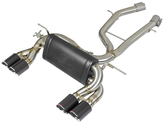 AFE BMW M3/M4 (F80/82/83) 15-20 L6-3.0L (tt) S55 MACH Force-Xp 3" to 2-1/2" 304 Stainless Steel Axle-Back Exhaust System - 49-36338-1C aFe