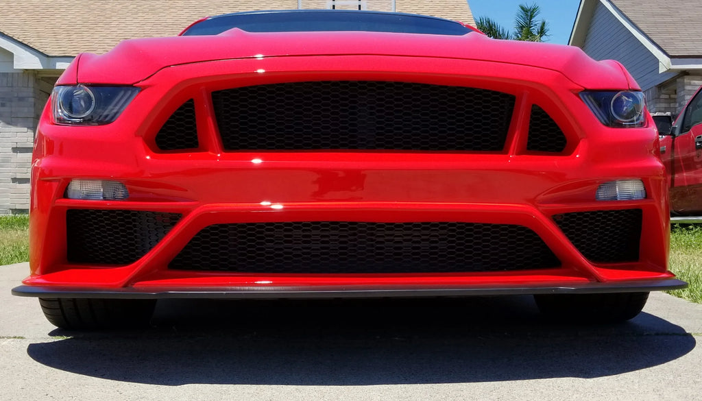 Anderson Composites 2015 - 2017 Mustang Ford GT Style Mustang Fiberglass Front Bumper With Front Lip - AC-FB15FDMU-TT-GF