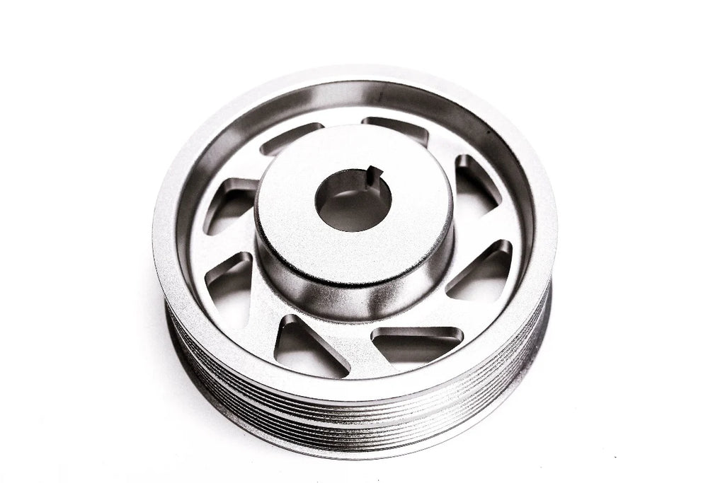 Precision Works Subaru EJ-Series Engine Crank Pulley WRX STi (Silver) - PW-SUB-EJ-CP-SIL