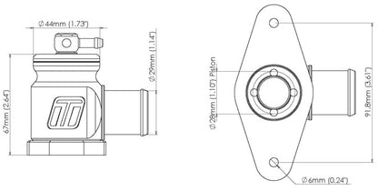 Turbosmart Kompact Plumb Back Diverter Valve, Mazda 3/6 MPS - TS-0203-1209 Turbosmart