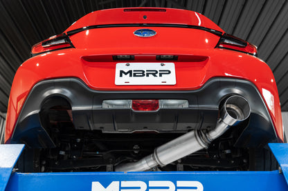 MBRP 2017-2024 Toyota GR86 2.0L/ 2.4L, 3in Cat-Back Exhaust, Burnt T304 Tip, Single Rear Exit (Street Profile) - S48063BE MBRP