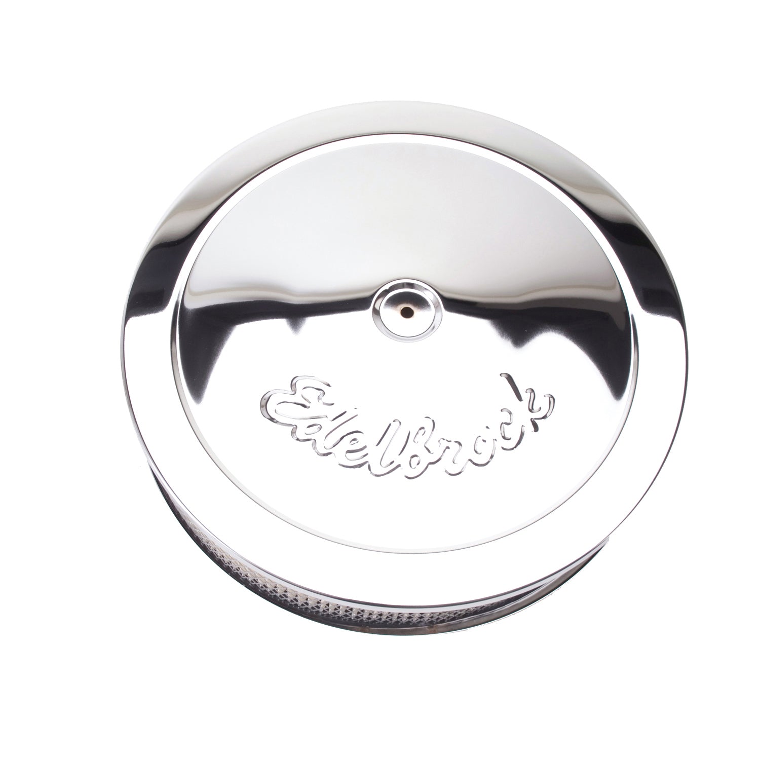 Edelbrock Pro-flo Chrome 14" Round Air Cleaner With 3" Paper Element (Deep Flange) - 1221 Edelbrock