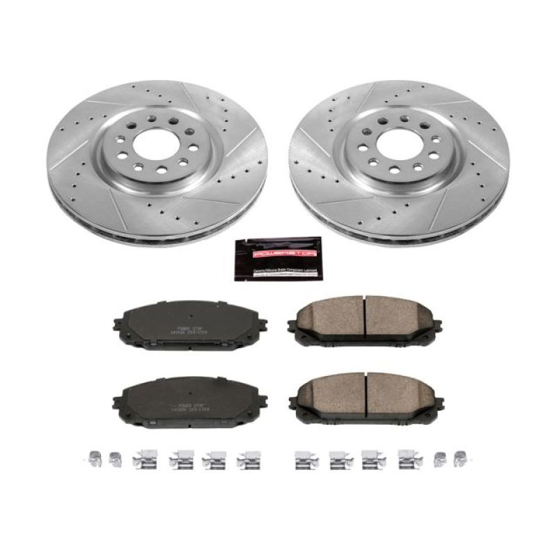 Power Stop 14-16 Jeep Cherokee Front Z23 Evolution Sport Brake Kit PowerStop