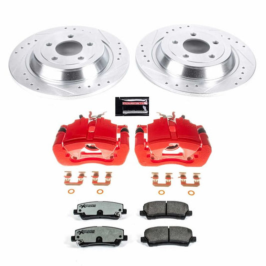 Power Stop 15-19 Ford Mustang Rear Z26 Street Warrior Brake Kit w/Calipers PowerStop