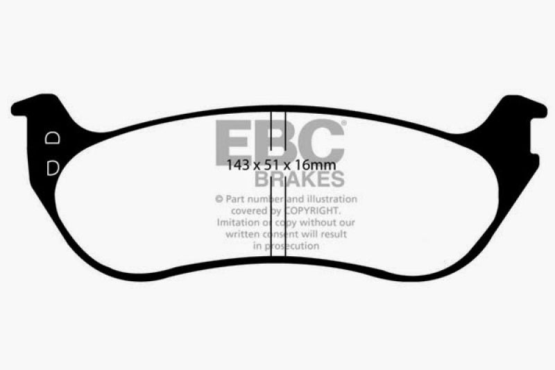 EBC YellowStuff Rear Brake Pads - DP41805R EBC