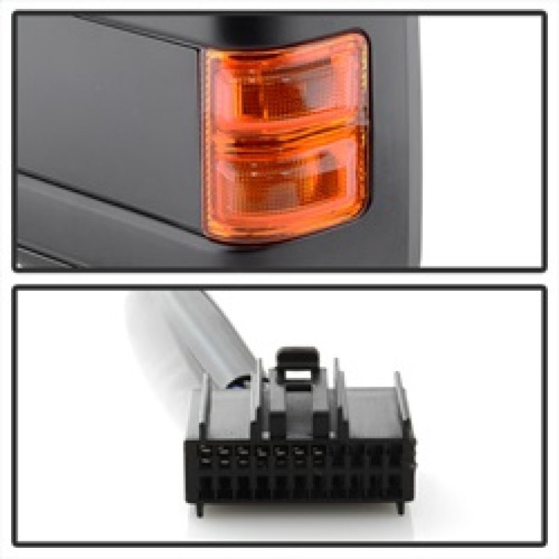 Xtune Ford Superduty 08-15 L&R Extendable Power Heated Adjust Mirror Amber MIR-FDSD08S-PW-AM-SET SPYDER